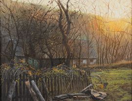 NATALIA WINNICKA, JESIEŃ W OGRODZIE, OLEJ