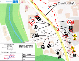 Organizacja ruchu - ul. Podwale znaki