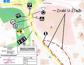 Organizacja ruchu - ul. Podwale znaki