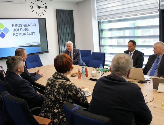 Delegacja z Łukowa z wizytą w Elektrociepłowni Krosno