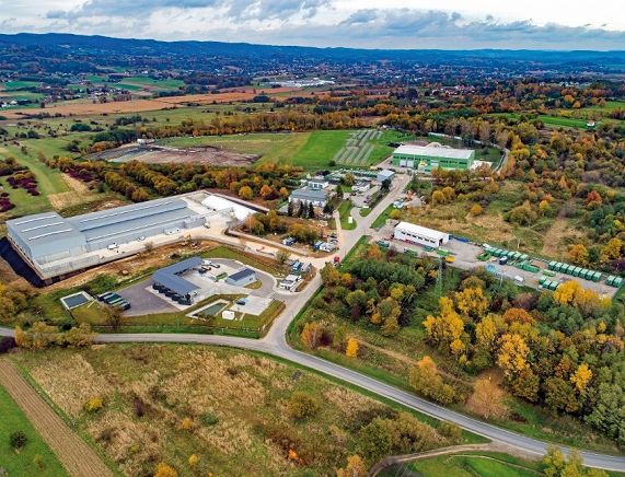 Regionalne Centrum Odzysku Odpadów w Krośnie z lotu ptaka