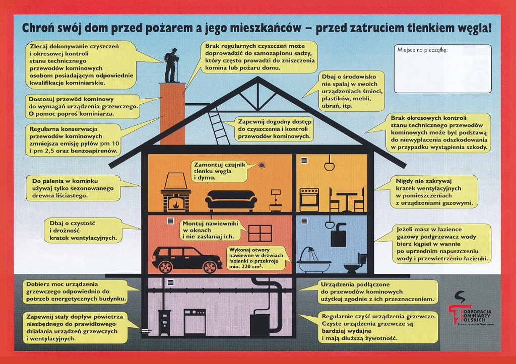 Ulotka - infografika jak zabezpieczyć dom przed pożarem, a mieszkańców przed zatruciem tlenkiem węgla.jpg [571.05 KB]