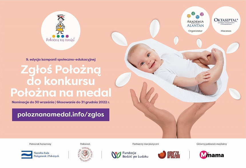 Grafika - 9. edycja konkursu Położna na medal - niemowlę, ręce logotypy partnerów (2).jpg [198.16 KB]