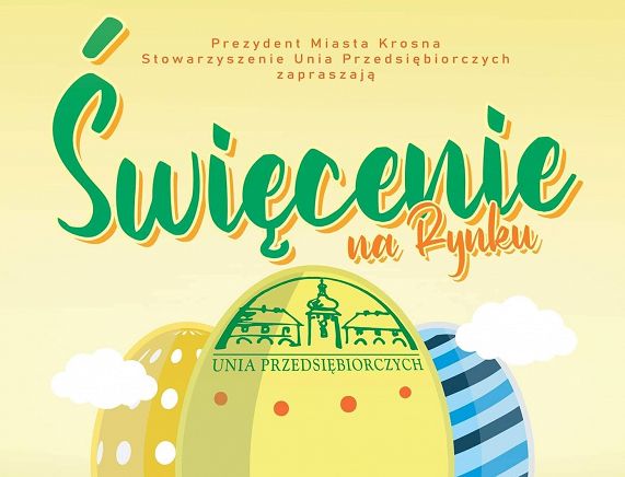 Święcenie na krośnieńskim rynku - plakat, grafika jajka wielkanocnego