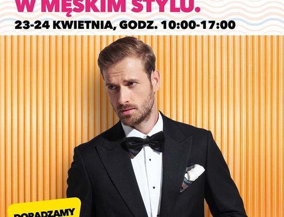 Zakupy w męskim stylu w VIVO! Krosno plakat - mężczyzna w garniturze