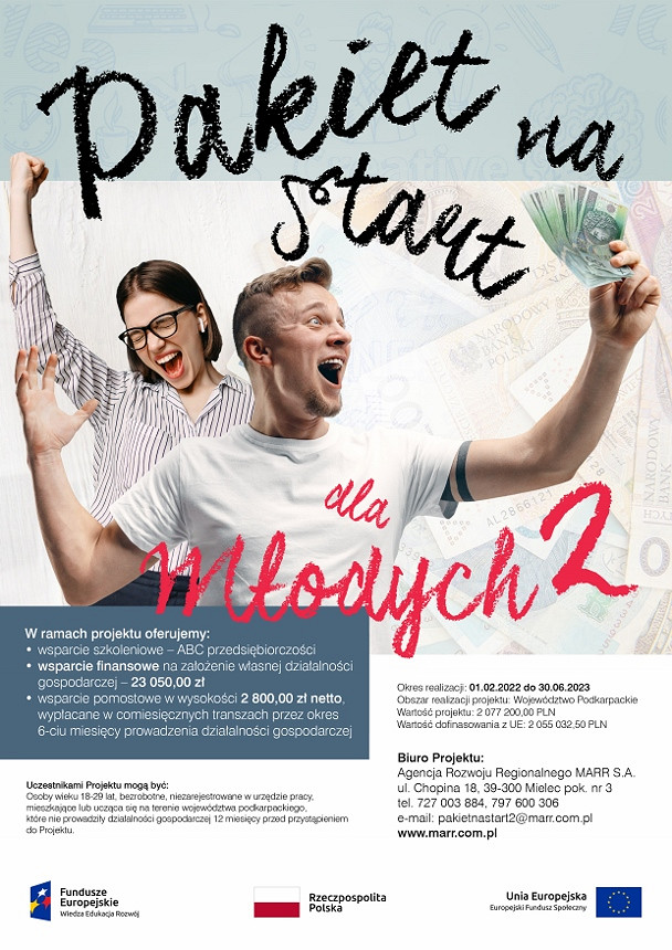 Plakat — nabór do projektu pn. Pakiet na start.jpg [334.77 KB]