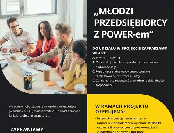 „MŁODZI PRZEDSIĘBIORCY Z POWER-em” - plakat