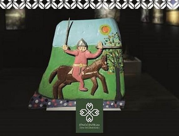 Plakat - Rzeźby Marka Więcha w Etnocentrum Ziemi Krośnieńskiej