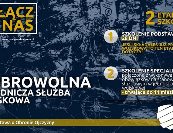 Dobrowolna zasadnicza służba wojskowa - plakat nabór dodatkowy