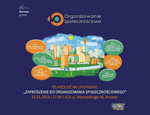 Plakat spotkanie organizowania społecznościowego