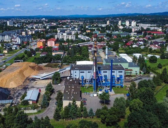 Elektrociepłownia Krosno - widok z drona