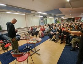 Andrzej Stasiuk na spotkaniu w KBP