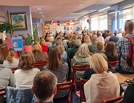 Andrzej Stasiuk na spotkaniu w KBP
