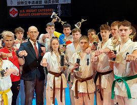 Aleks Łączak na zawodach w USA