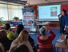 Natalia Kościńska na wykładzie