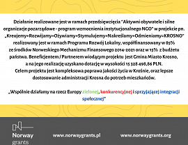 Plansza informacyjna o finansowaniu projektu