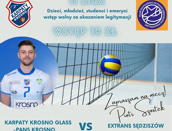 Plakat meczu siatkówki 25.03.2023