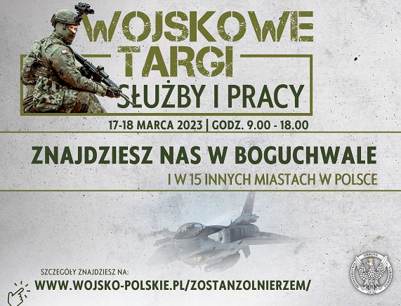 Wojskowe Targi Służby i Pracy w Boguchwale - plakat