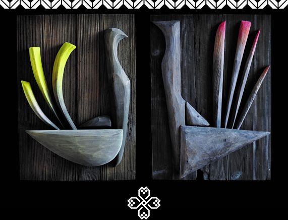 Plakat wystawy Liryczne drewno