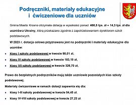 Krośnieńska oświata w roku szkolnym 2023/2024 - slajd