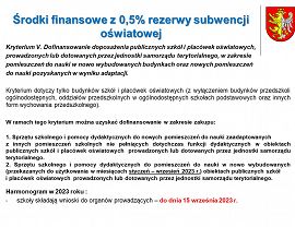 Krośnieńska oświata w roku szkolnym 2023/2024 - slajd