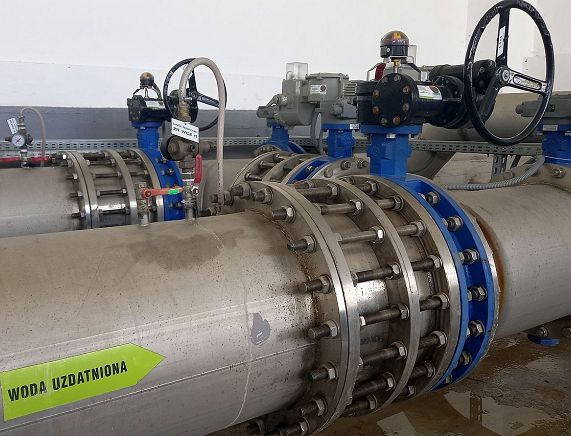 Instalacja doprowadzająca uzdatnioną wodę