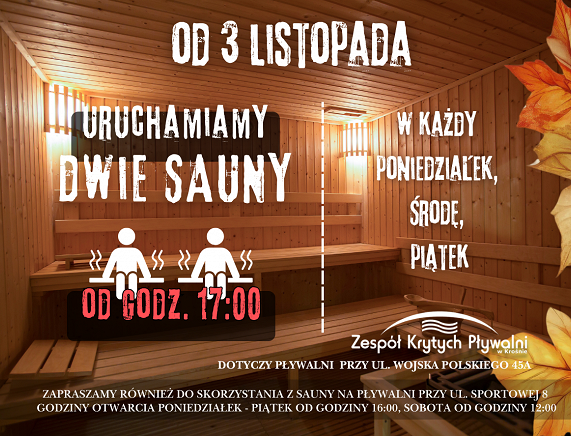 Plakat sauna baseny krosno