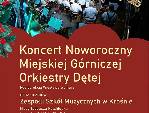 RCKP Koncert Noworoczny 2025 Miejska Górnicza Orkiestra Dęta plakat