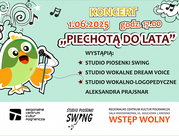 RCKP Koncert Piechotą do lata 2025 Studio Piosenki Swing i goście plakat