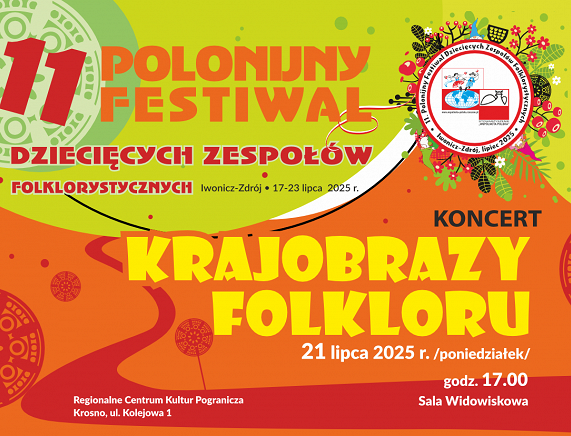 RCKP Festiwal Polonijnych Dziecięcych Zespołów Folklorystycznych 2025 grafika poziom