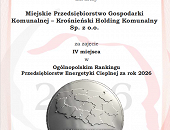 Wysoka lokata MPGK w Ogólnopolskim Rankingu Najlepszych Przedsiębiorstw Energetyki Cieplnej