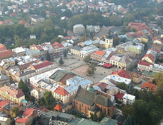 Widok na Krosno z lotu ptaka